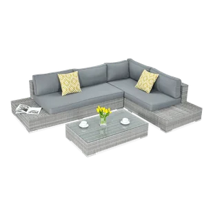 Narożnik technorattan VERONA Stone Grey - Meble ogrodowe - miniaturka - grafika 1