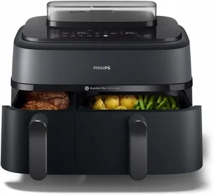Philips Airfryer 5000 Series Dual Basket NA550/00 Czarny - Frytkownice - miniaturka - grafika 1