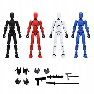 Mini Figurka Ruchomy Robot Wieloprzegubowy Ruchomy Manekin 3D Figurka 4 Szt - Manekiny wystawowe - miniaturka - grafika 1