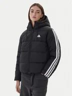 Kurtki damskie - adidas Kurtka puchowa Essentials Climawarm 3-Stripes JW3429 Czarny Loose Fit - miniaturka - grafika 1