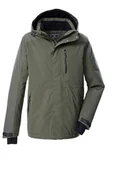 Kurtki męskie - killtec Męska kurtka outdoorowa/kurtka funkcyjna z odpinanym kapturem KOW 89 MN JCKT, oliwkowa, 4XL, 43325-000 - miniaturka - grafika 1