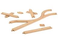 Tory, garaże, parkingi - Lupilu Zestaw torów 16 elementów lub Zestaw zwrotnic 11 elementów Zestaw torów kolejowych - miniaturka - grafika 1