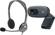 Słuchawki - Logitech H111 981-000593 + C270 960-001063 - miniaturka - grafika 1
