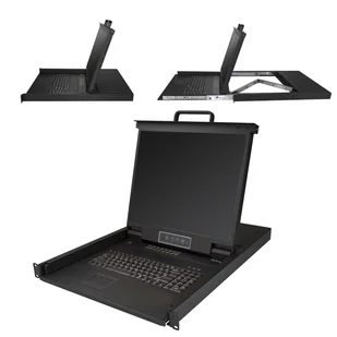 StarTech RKCONS1916K konsola rackowa 48,3 cm (19") 1280 x 1024 px Czarny 1U - Akcesoria do serwerów - miniaturka - grafika 1