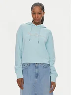 Bluzy damskie - Pepe Jeans Bluza Lana Hoodie PL581440 Niebieski Regular Fit - miniaturka - grafika 1
