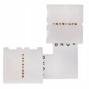 Złączka do taśmy LED 4PIN RGB 2-stronna zatrzask kątowy typu L 10mm - Taśmy LED - miniaturka - grafika 1