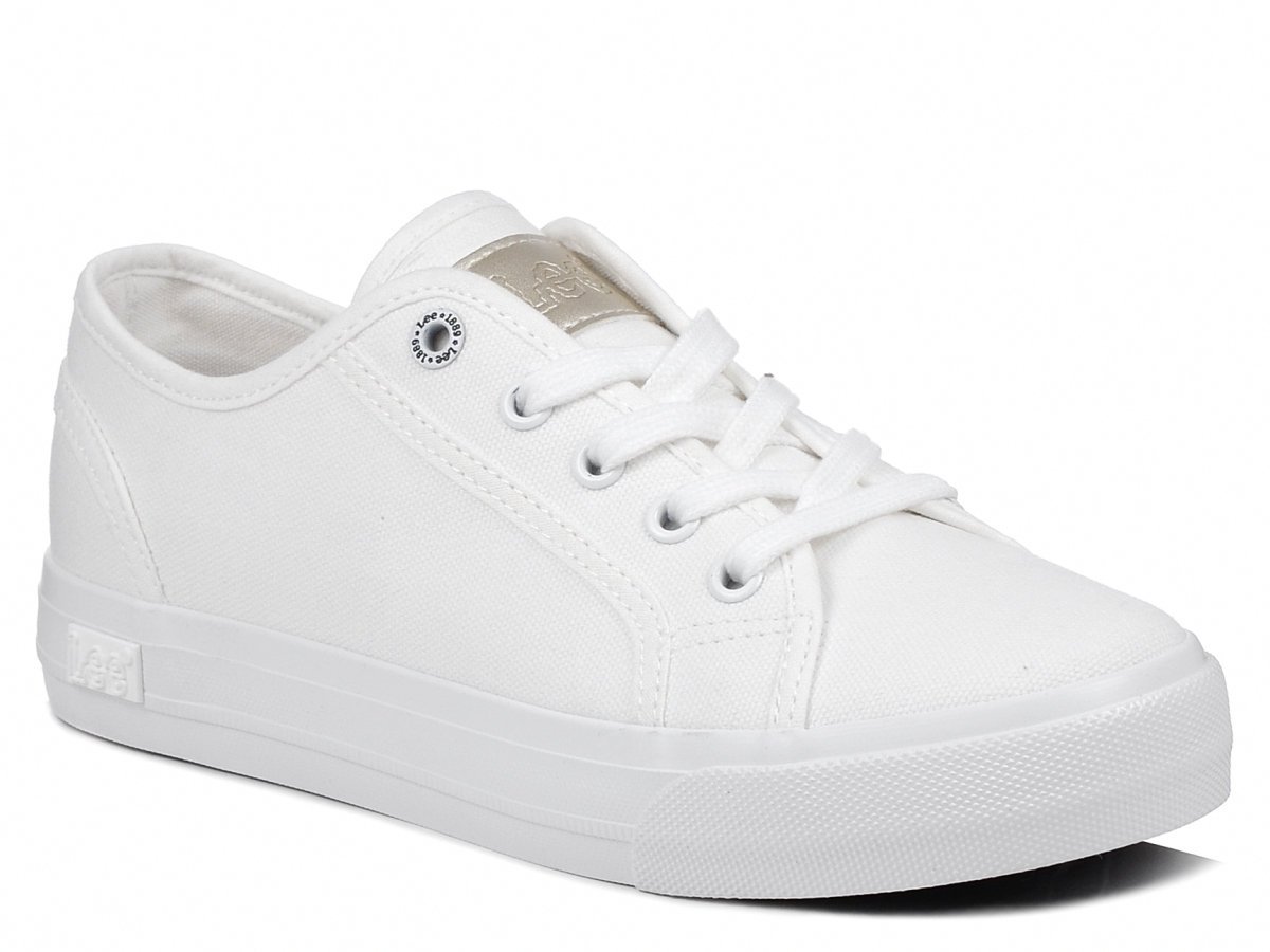 Trampki damskie białe Lee Ava tenisówki tekstylne sznurowane klasyczne-41