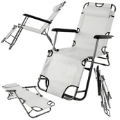 Leżaki ogrodowe - Leżak turystyczny ogrodowy składany 2w1 łóżko turystyczne turisma - miniaturka - grafika 1