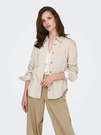 Bluzki damskie - ONLY Koszula dżinsowa w kolorze beżowym - miniaturka - grafika 1