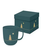 Kubki - ppd Kubek jumbo "Pure Gold Tree Forest" w kolorze niebieskim - 350 ml - miniaturka - grafika 1