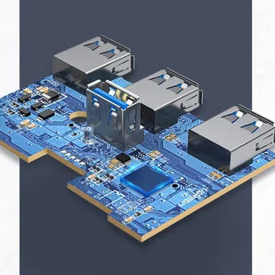 Ugreen wielofunkcyjny HUB USB - 4 x USB 3.0 0,25m czarny (CR113) - Huby USB - miniaturka - grafika 11