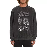 Bluzy męskie - Volcom Męska bluza FA Vaderinox Crew czarna, S, czarny, S - miniaturka - grafika 1