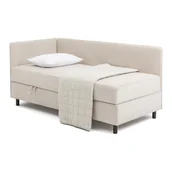 Łóżka - Beżowe tapicerowane łóżko jednoosobowe ze schowkiem i materacem 120x200 cm Avela – Bonami Selection - miniaturka - grafika 1