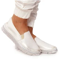 Półbuty damskie - Damskie Półbuty Maciejka Wsuwane Skórzane Złote 03512-25 złoty - miniaturka - grafika 1