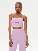 Koszulki i topy damskie - Patrizia Pepe Top 2C1545/A049-M495 Fioletowy Regular Fit - miniaturka - grafika 1