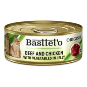 Mokra karma dla kotów - Basttet'o Original Wołowina z kurczakiem i warzywami w galarecie dla kotów 85g (puszka) - miniaturka - grafika 1