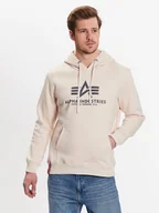 Bluzy męskie - Alpha Industries Bluza Basic 178312 Beżowy Regular Fit - miniaturka - grafika 1