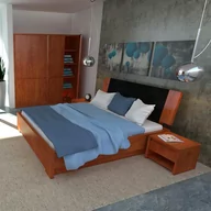 Łóżka - Ekodom Łóżko drewniane Gotland Plus Rozmiar 140x200 Kolor wybarwienia Olcha biała - miniaturka - grafika 1