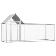 Akcesoria do hodowli zwierząt - VidaXL Woliera dla kur, 3 x 1 x 1,5 m, galwanizowana stal 144554         VidaXL - miniaturka - grafika 1