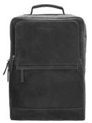Torebki damskie - HIDE & STITCHES Skórzany plecak w kolorze czarnym - 30 x 40 x 10 cm - miniaturka - grafika 1