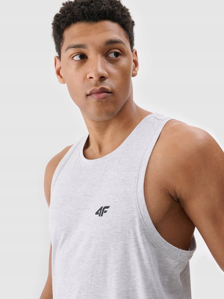 T-SHIRT 4F KOSZULKA MĘSKA BEZ RĘKAWÓW BOKSERKA S TSLEM126 SS25