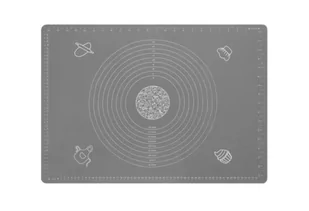 Silikonowa MATA do kuchni z miarami 50 x 40 SZARA - Obrusy i serwetki - miniaturka - grafika 1