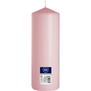 Świeca walec BISPOL Aura 160H 25CM SW80/250 JASNY RÓŻ - Świece - miniaturka - grafika 1
