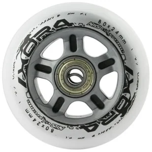 Nils Zestaw kółek Extreme PU 80x24 82A 4szt + ABEC-7 8szt białe 16-32-011 - Akcesoria do skatingu - miniaturka - grafika 1
