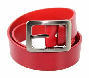 Pasek Skórzany Damski PAS-MAX (PL) Gładki 40 mm Skóra Licowa EXTRA Czerwony k61 - Paski - miniaturka - grafika 3