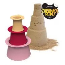 QUUT, Zestaw 3 foremek do piasku Wieża Alto Cherry + Banana Pink - Zabawki do piasku - miniaturka - grafika 2