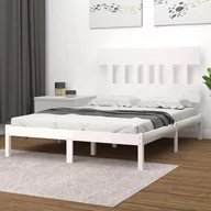 Łóżka - Lumarko Rama łóżka, biała, lite drewno, 140x200 cm - miniaturka - grafika 1