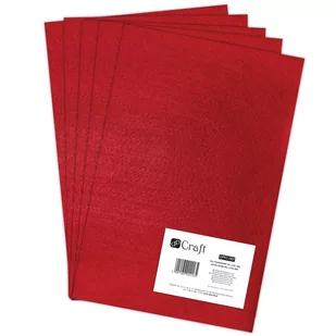 Filc poliestrowy A4 5 szt red DPFC-007) - Przyborniki na biurko - miniaturka - grafika 1