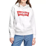 Bluzy damskie - Levi's Graphic Standard Hoodie 184870024, damska bluza biała - miniaturka - grafika 1