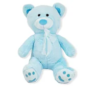 Maskotki i pluszaki - Miś pluszowy Duży Misiek na prezent chrzciny 70 cm Niebieski - miniaturka - grafika 1
