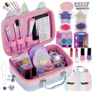 Zabawki interaktywne dla dzieci - Zestaw Kosmetyków Dziecięcych Do Makijażu w Kuferku + Akcesoria X422 - miniaturka - grafika 1