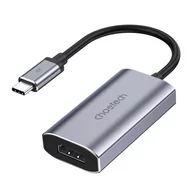 Adaptery i przejściówki - Choetech jednokierunkowy kabel adapter przejściówka z USB Typ C (meski) na HDMI (żeński) 8K 60Hz szary (HUB-H16) - miniaturka - grafika 1
