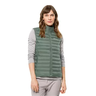 Kamizelki damskie - Damska kamizelka puchowa Jack Wolfskin PACK & GO DOWN VEST W picnic green - XS - grafika 1