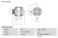 Alternatory - Alternator Bosch 0 986 038 950 - miniaturka - grafika 1