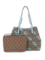 Torebki damskie - Guess Vikky Tote, Damska torba, Logo Latte/Ice Blue, jeden rozmiar, Logo Latte/Ice Blue - miniaturka - grafika 1