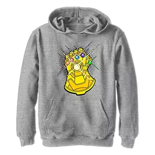 Marvel Avengers Classic Bluza z kapturem dla chłopców, złoty kolor rękawiczki, sportowy wrzosowiec, S, sportowy wrzos, S - Rękawiczki - miniaturka - grafika 1
