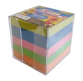 Etykiety samoprzylepne i bloki etykiet - KOSTKA NIEKLEJONA W POJEMNIKU, KARTECZKI LUŻNE KOLOROWE 85X85mm 800 KARTEK - miniaturka - grafika 1