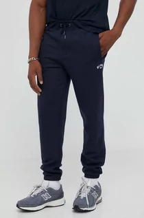 Spodnie męskie - Billabong spodnie dresowe kolor granatowy melanżowe - grafika 1