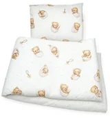 Pościel dla dzieci - CZAS BOBASA POŚCIEL Z WYPEŁNIENIEM DO ŁÓŻECZKA 90x120 DZIECIĘCA NIEMOWLĘCA MISIE BIAŁE - miniaturka - grafika 1