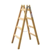 Drabiny - B2B Partner Drabina drewniana Exklusive, 2x4 szczebli 1004.01 - miniaturka - grafika 1