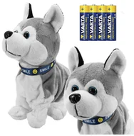 Zabawki interaktywne dla dzieci - Interaktywny Piesek Husky Reaguje Na Dotyk Baterie Z434Z - miniaturka - grafika 1