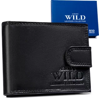 Portfele - Skórzany portfel męski z systemem RFID - Always Wild - grafika 1