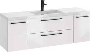 Szafka z Umywalką ROSEN 140 cm D - Uchwyt Czarny - Szafki łazienkowe - miniaturka - grafika 1