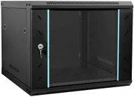 Szafy rack - vidaXL Szafa sieciowa z przechowywaniem Czarny 60 x 60 x 50 cm Stal - miniaturka - grafika 1