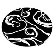 Dywany - Dywan HAMPTON Rosa koło róża, kwiaty czarny, koło 140 cm - miniaturka - grafika 1