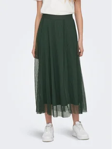 ONLY Spódnica midi 15214303 Zielony Regular Fit - Spódnice - miniaturka - grafika 1